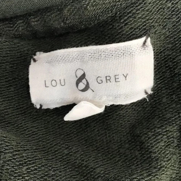 LOU & GREY Olive Green Midi Dress Balloon Sleeve with Sash Extra Small - Picture 4 of 7